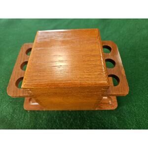 Vintage Six-pipe antique Walnut humidor